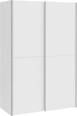 Produktbild von Furniture24 Schwebetürenschrank Ozulla OZLS722X10-120 Schrank 2 Schiebetüren Kleiderschrank Weiß matt, 120 cm breit