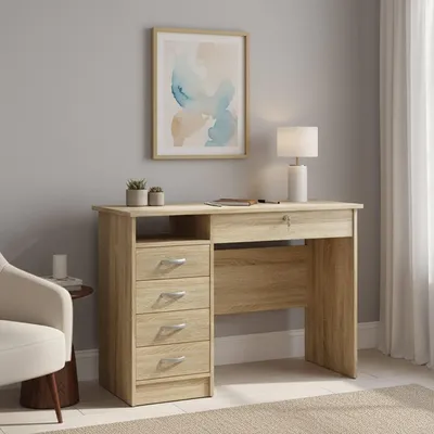 Produktbild von Schreibtisch - Eiche Braun 48,5x109,3x75,6h cm