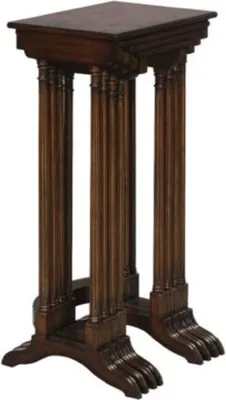 Produktbild von Casa Padrino Luxus Beistelltisch Braun / Dunkelbraun 37 x 34 x H. 73 cm - Ausziehbarer Mahagoni Tisch