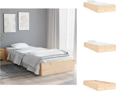 Produktbild von vidaXL Massivholzbett 90x190 cm -  Betten & Bettgestelle