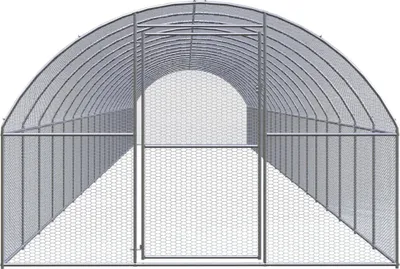 Produktbild von vidaXL Outdoor-Hühnerstall 3x20x2 m Verzinkter Stahl