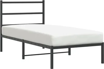 Obrázek produktu pro Postel s čelem kovová černá 90x200 cm