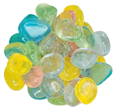 Obrázek produktu pro Svítící kameny – luminiscenční štěrk – dekorace do zahrady – design pro soběstačnost – 2-3 cm – barevné