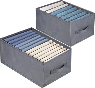 Produktbild von Famanu Kleiderschrank-Organizer, 7 Fächer, faltbares Aufbewahrungssystem - Set von 2