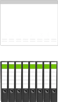 Produktbild von Wallario 8 Stück schmale Ordner inkl. Klebeetiketten mit Motive Weiß -  Set mit Rückenschildern / Ordnerrücken Stickern