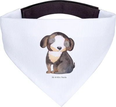 Produktbild von Mr. & Mrs. Panda Halstuch Hund Hund Entspannen - Weiß - Geschenk, Hunde, Hundehalstuch, Hundeliebe, Entspannt, Liebe, Tuch für, Sprüche, Süß, Hunde-Halstuch