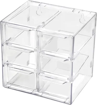 Zdjęcie produktu dla Pojemnik z szufladami – organizer biurowy – do przechowywania drobnych przedmiotów – przezroczysty – 123 cm – przezroczysty
