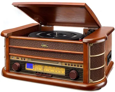 Produktbild von Dual NR 4, Braun, Holz, 33,45,78 RPM, Drehregler, AM, FM, MP3