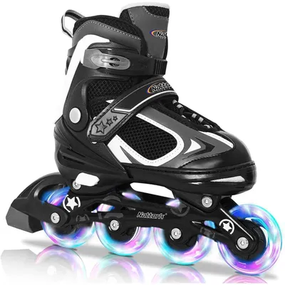 Produktbild von Inline-Skates Rollschuhe - Verstellbar - Leuchtende Rollen - Größe S, M und L