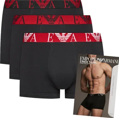 Produktbild von Emporio Armani Herren-Boxershorts, 3er-Pack, schwarz, Größe S