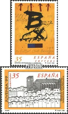 Produktbild von Briefmarken Spanien 1999 Mi 3456,3457 (kompl.Ausg.) postfrisch Fußball