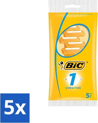 Immagine prodotto di Bic - Lamette - Sensitive - Lama singola - Lame usa e getta - 5 lamette - Confezione risparmio - 5 pezzi