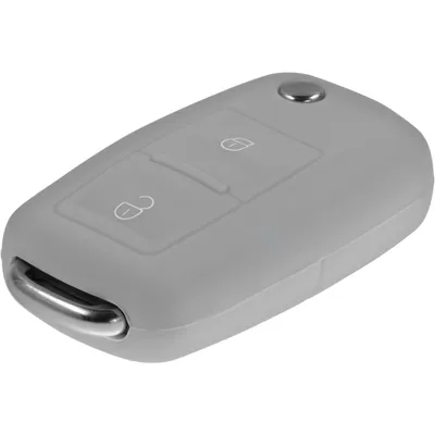 Produktbild von PhoneNatic Silikon Schlüssel Hülle kompatibel mit der KFZ Zubehör Silikonhüllen 2-Tasten Fernbedienung in grau  2-Key