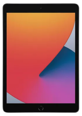 A tablet device with a colorful wallpaper displayed on its screen.