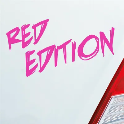 Produktbild von Auto Aufkleber Red Edition Auto Car Tuning 15x7 cm Pink Sticker Heckscheibenaufkleber