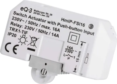 Obrázek produktu pro Bezdrátový IP přepínač Homematic HmIP-FSI16, 230 V, 16 A, 3 220 W