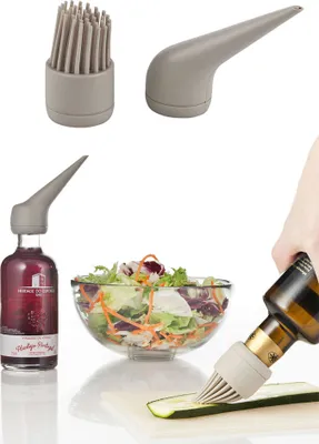 Produktbild von Silikon Marinierpinsel mit 2 Aufsätzen für Marinaden, Öl und Essig