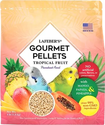 Produktbild von Lafeber Gourmet Pellets - Tropical Fruit -Budgies -Ausgewogenes Futter: Pellets mit Früchten für Wellensittiche 1,81 kg
