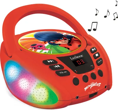 Zdjęcie produktu dla Lexibook Odtwarzacz CD Bluetooth podświetlany Miraculous: Biedronka i Czarny Kot