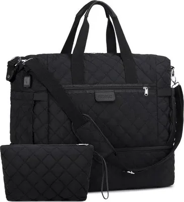 Zdjęcie produktu dla Torba podróżna Famanu dla kobiet - Duża torba sportowa z przegrodą na buty - Torba do szpitala na poród - Torba typu "duffel" z przegrodą na laptop