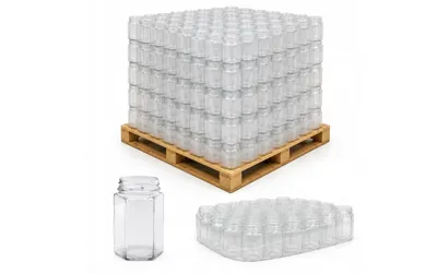 Produktbild von 1056x Hexagonglas 196ml TO58 Palette für Honig Marmelade Feinkost