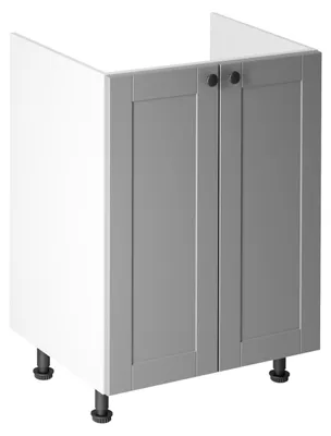 Obrázek produktu pro Dvoudveřová dřezová skříňka LUMEA - šířka 60 cm, šedá / bílá