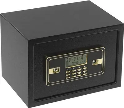 Image de Coffre de sécurité 22L - Acier Q235 - Anti-effraction avec alarme et double verrouillage - Noir