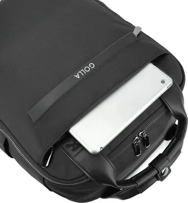 Immagine prodotto di Set Golla di zaino e custodia per laptop in neoprene da 14 pollici, nero - Zaino per laptop (look in pelle, tasca laterale per bottiglie d'acqua) Borsa per laptop con imbottitura e cuffie Bluetooth incluse (colore casuale)
