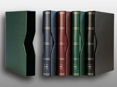 Produktbild von Prophila Collection Schutzkassette Schuber für Einsteckbücher Briefmarkenalben 60 und 64 Seiten grün