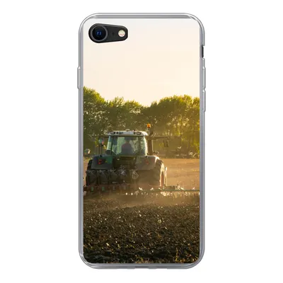 Produktbild von MuchoWow® Handyhülle Schutzhülle Hülle für iPhone SE 2020 Traktor - Vogel - Land Silikon Softcase Handy Hülle - Kartenbesitzer
