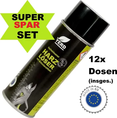 Produktbild von 12x YERD hoch-wirksames Harzlöser Spray mit Schmier-Effekt, 400ml Harzentferner