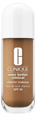 Obrázek produktu pro Clinique Even Better Clinical Vitamin Makeup SPF 50, Pumpovacíc lahvička, Tekutina, Smíšená pleť, Suchá pokožka, Normální pokožka, Mastná pleť, Citlivá pokožka, Rozzařující, Hydratační, Ochana, Vyhlazující, Hluboký, Střední, Teplé