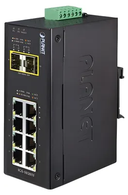 Produktbild von PLANET Industrial 8-Port 10/100/1000T + 2 1000X SFP