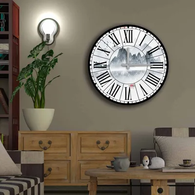 Produktbild von Opviq, 5050MS- HMA6288, Bunt, Wanduhren, 50 cm, 100% MDF (Dicke: 5 mm)