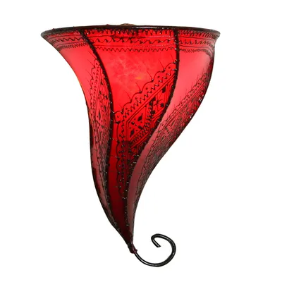 Produktbild von Leder-Wandlampe Mouza Rot