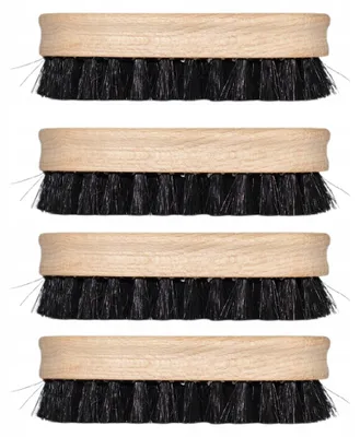 Produktbild von Coccine 4er-Set Schuhbürste Polieren Naturborsten Holzgriff 12cm