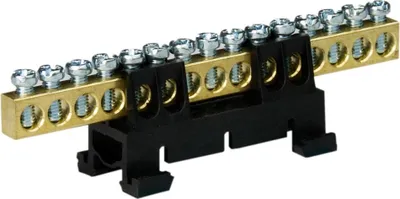 Produktbild von Verteilerklemme für Hutschiene 15-polig schwarz 8139