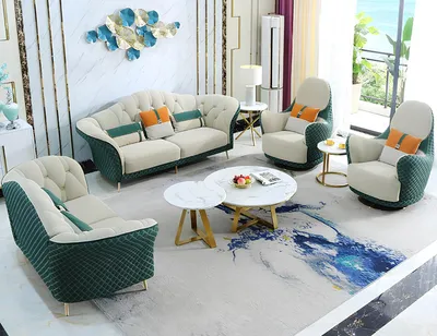 Produktbild von Sofagarnitur Big Set 3+2+1+1 Sitzer Leder Sofa Couch Garnitur Design Couchen Neu