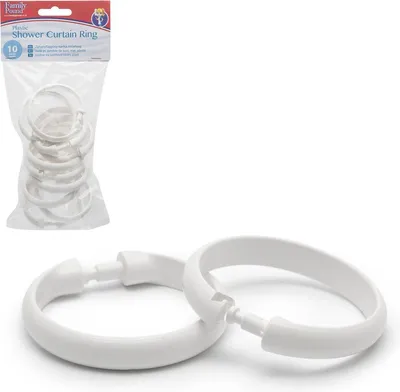 Produktbild von Family Pound – Duschvorhangringe – 10 Stück – Universal