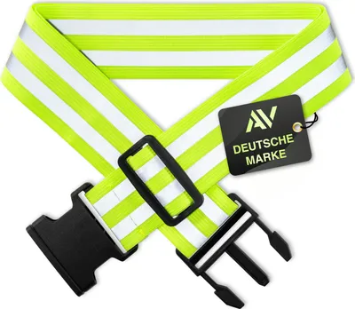 Produktbild von AVANA Reflektor Gürtel Reflektorgurt reflektierender Sicherheitsgürtel Reflektoren Gurt Reflexgurt Joggen Fahrradfahren Reflektorgürtel - Gelb