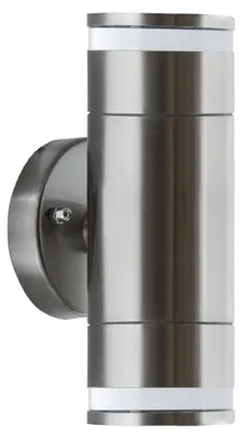 Zdjęcie produktu dla Kinkiet zewnętrzny TARAS matowy chrom 2xGU10x35W metal wym:18x7,5x8,6cm IP54 Struhm