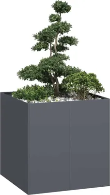 Immagine prodotto di Maison Exclusive - Fioriera antracite 80x80x80 cm in acciaio
