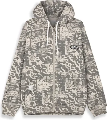 Produktbild von Grimey Peace Within All Over Print Regular Kapuzenpullover Grau L Mann Grau L