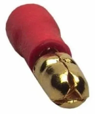 Productafbeelding van Sinuslive stekker, verguld, rood, voor draden van 0,75mm² - 1,5mm², 10 stuks