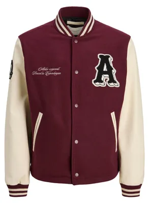 Produktbild von Jack & Jones 12291785_877_XXL, Bomber, Uni, Erwachsener, Kleidungsknopf, Polyester, Wolle, Rot