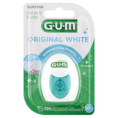 Obrázek produktu pro GUM 6058986, Voskovan zubn nit, Tvar S, Modr, Bl, 30 m