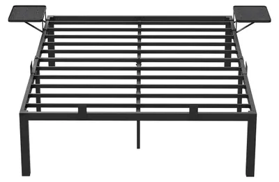 Produktbild von Schwarzer Metallbettrahmen 140 x 190 cm – Pulverbeschichtung