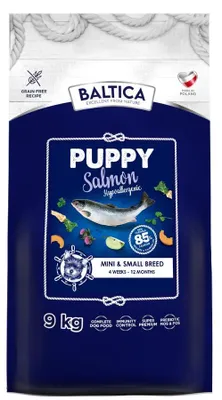 Produktbild von Baltica Puppy XS/S 9kg Hypoallergenes Trockenfutter mit Lachs für Welpen kleiner Rassen und Miniaturen