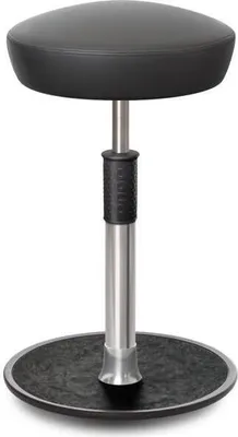 Produktbild von Sitz- Stehhocker Free Tall Hutsitz skai Kunstleder Grau chrom /schwarz.