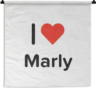 Produktbild von MuchoWow® Wandteppich Wandbehang Ich liebe - Marly - Mädchen 150x150 cm Tapisserie Dekoration Wandtuch - Wohnaccessoires - Modernes